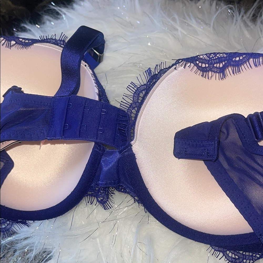 💎Victoria's Secret Deep Blue Lace Rhinestone - Picture 6 of 7